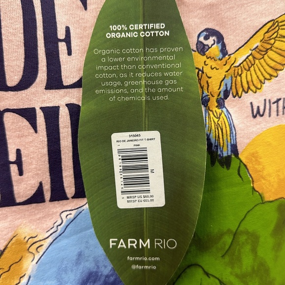 Farm Rio Rio De Janeiro T Shirt in Pink - Picture 8 of 8